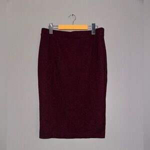 Burgundy Pencil Skirt
